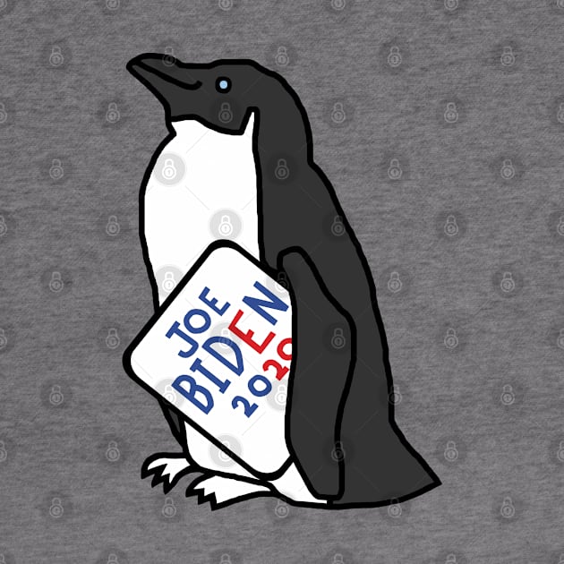 Small Penguin with Joe Biden 2020 Sign by ellenhenryart